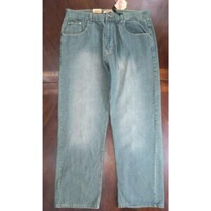 Urban Label Jeans mens 38x32 high rise Y2K Hip Hop Skater Green(Flaw Read Desc)